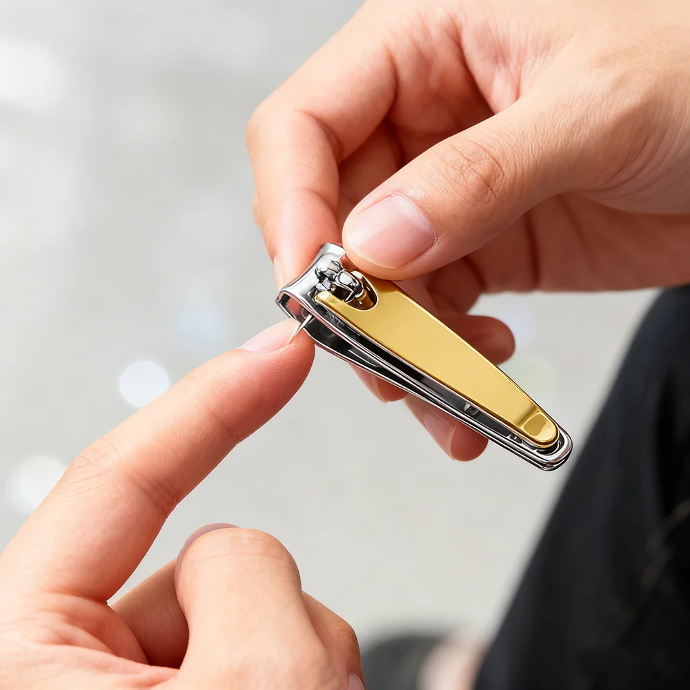 1개/2개 스테인리스 스틸 손톱깎이 및 발톱깎이 두꺼운 손톱용 도구 넓은 턱 직선형 발톱깎이