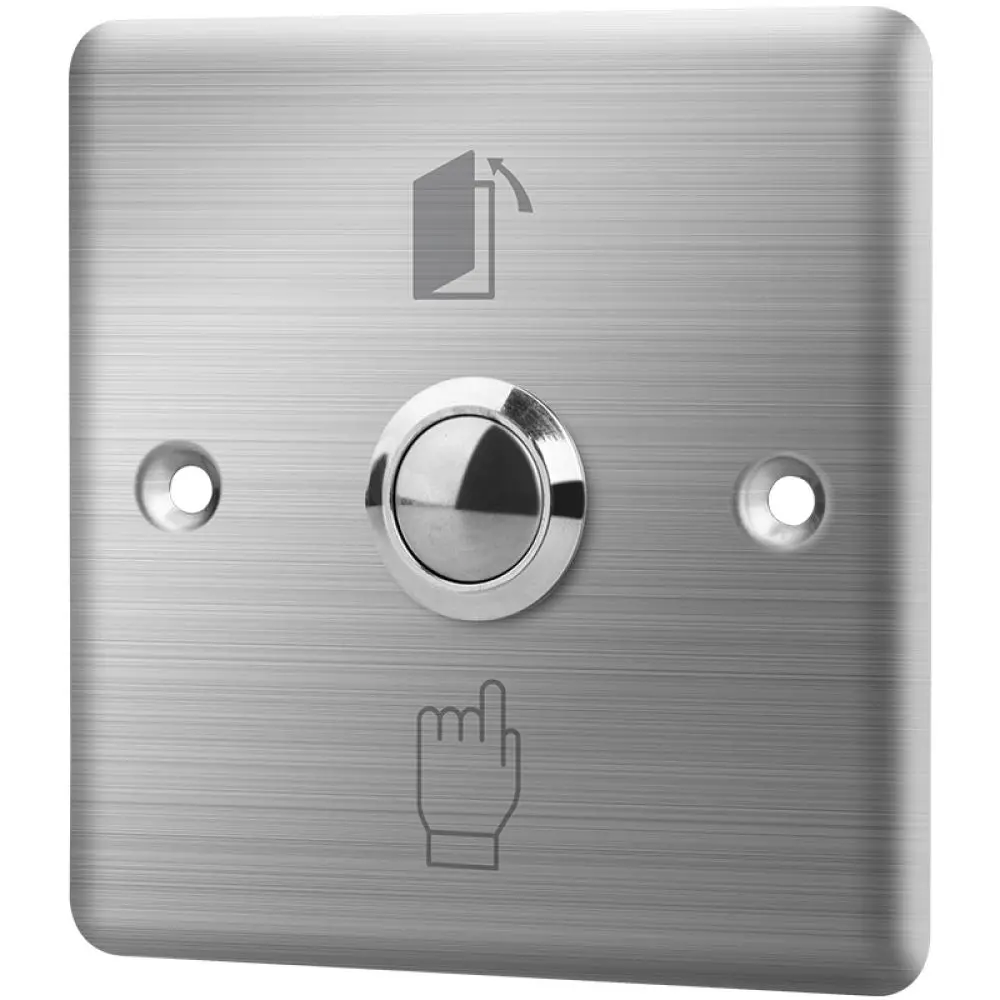 Automatic Reset Stainless Steel Door Release Button 86 Type Normally Open Switch For Security Access Control Entry