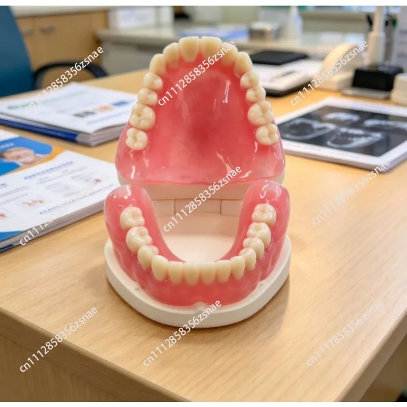 Complete Removable Full Denture Model Senior Edentulous Teeth Dental Teaching Demonstration Display Supply