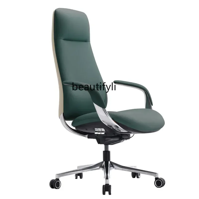 

xx1Leather boss chair light luxury office, large class, comfortable sedentary computer, home zero gravity seat