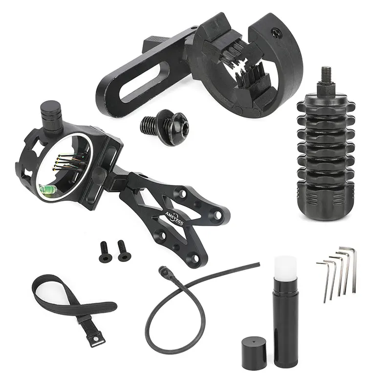 القوس الرماية CNC 5Pin البصر المطاط امتصاص الصدمات السهم بقية كابل اللمحة البصر RH مجمع القوس الصيد اطلاق النار الهدف الملحقات