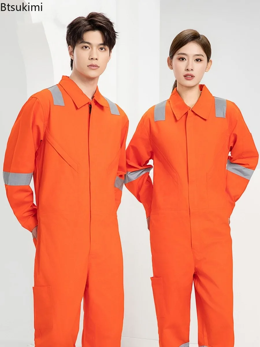 Nieuwe heren heavy-duty overalls reflecterende slijtvaste en vlekbestendige werkoveralls scheepswerfveiligheid beschermende werkuniformen