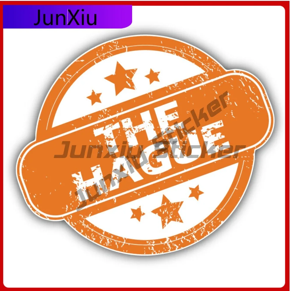 

The Hague Creative Sticker Travel Stamp Car Decal Bumper Stickers Funny Style Wall Use For Door Panel Automotive Decor Waterp