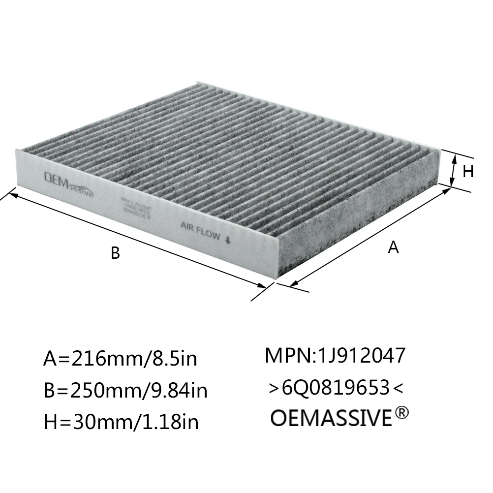 Pollen Cabin Air Filter Ventilation For Mercedes-Benz G-Class W463 VW Fox Polo Gol Audi A1 A2 Seat Ibiza Skoda Fabia 6Q0819653