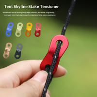 10 Pieces Outdoor Camping Tent Wind Rope Buckle Aluminum Alloy Umbrella Rope Fixed Sliding Adjustment Buckle Canopy Pull Rope