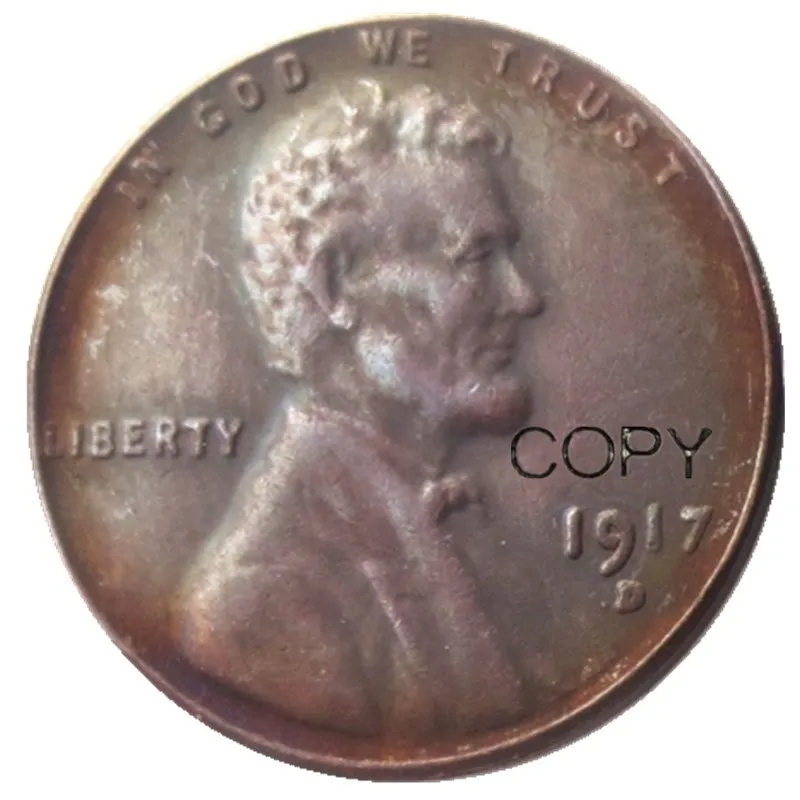 US 1917P/S/D Wheat One Cent 100% Copper Copy Coin