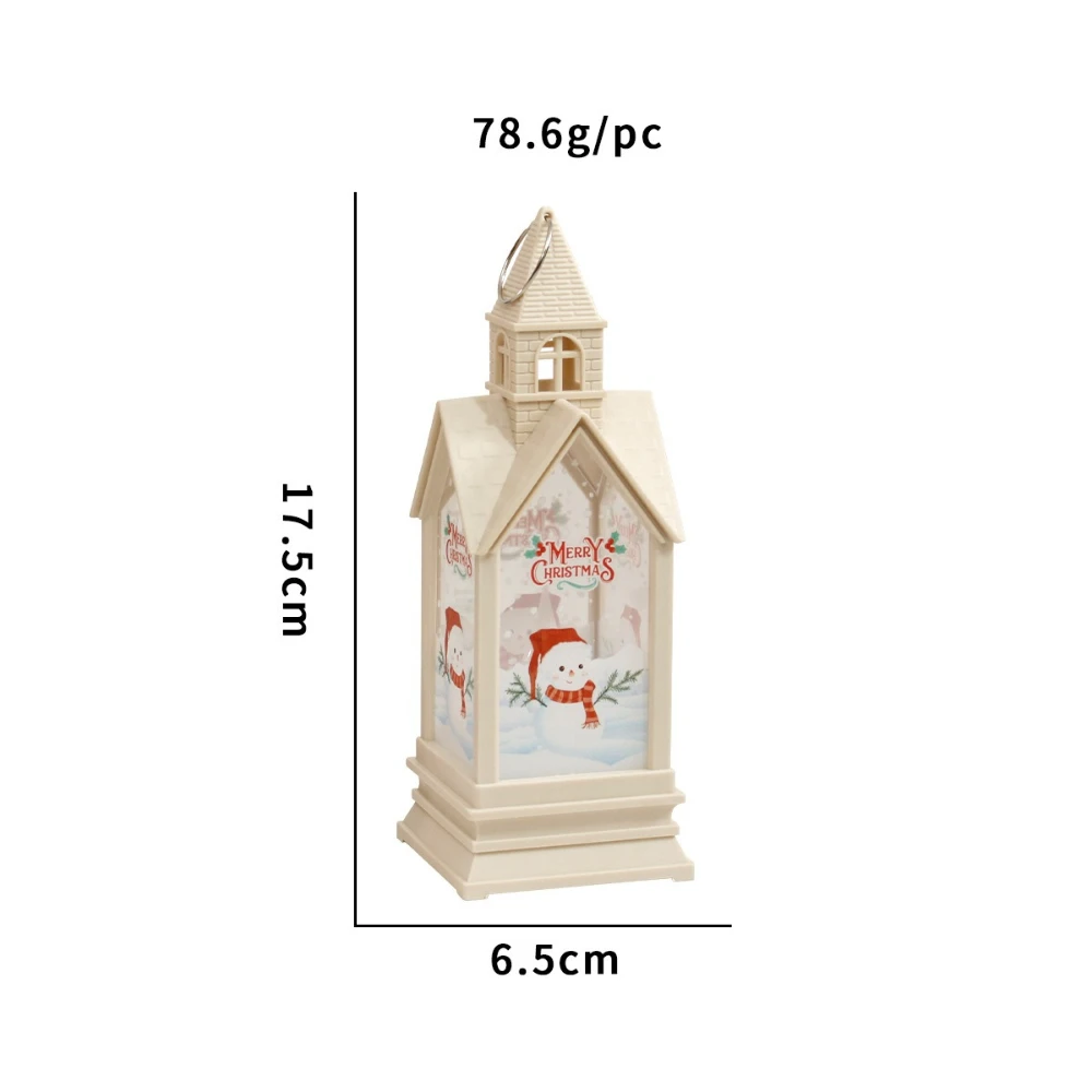 Christmas Season Children's Figurine Castle Bedside Night Light Warm Light Candle Lamp Elements Atmosphere Decoration Wind Lamp