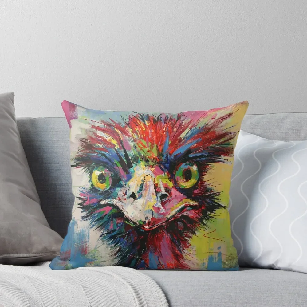 Stunned Emu Throw Pillow Pillowcases Cushion Covers Sofa Pillow Cover Luxury Sofa Cushions pillow