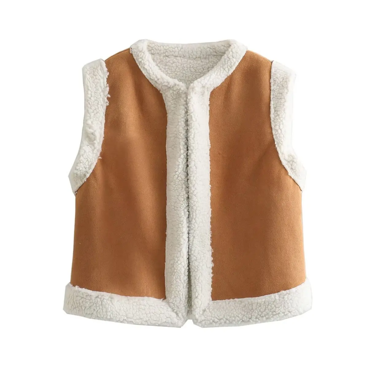 

2024 Women's Autumn and Winter New Imitation Lamb Wool Outer Wear Vest Warm Suede Casual Vest