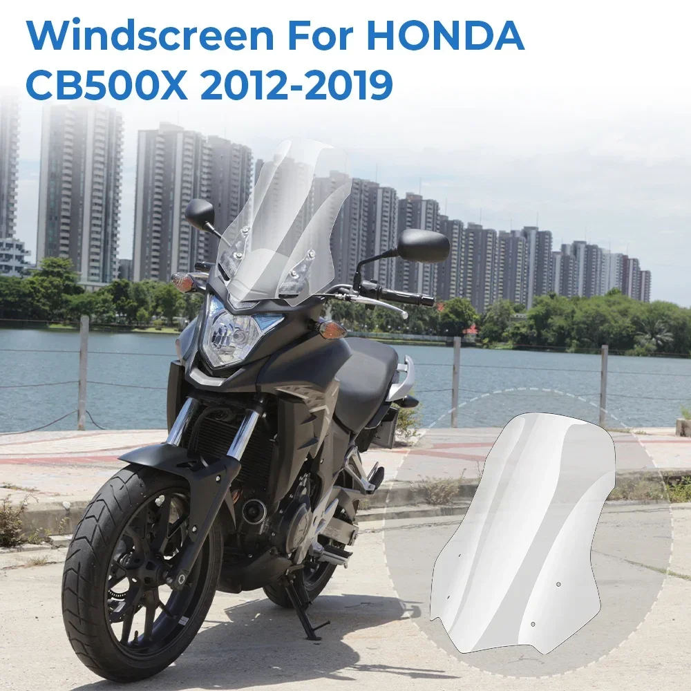 Front Windscreen For Honda CB500X 2016 2017 2018 2019 Motorcycle CB 500X Accessories Windshield Deflector Protector Kit KEMiMOTO