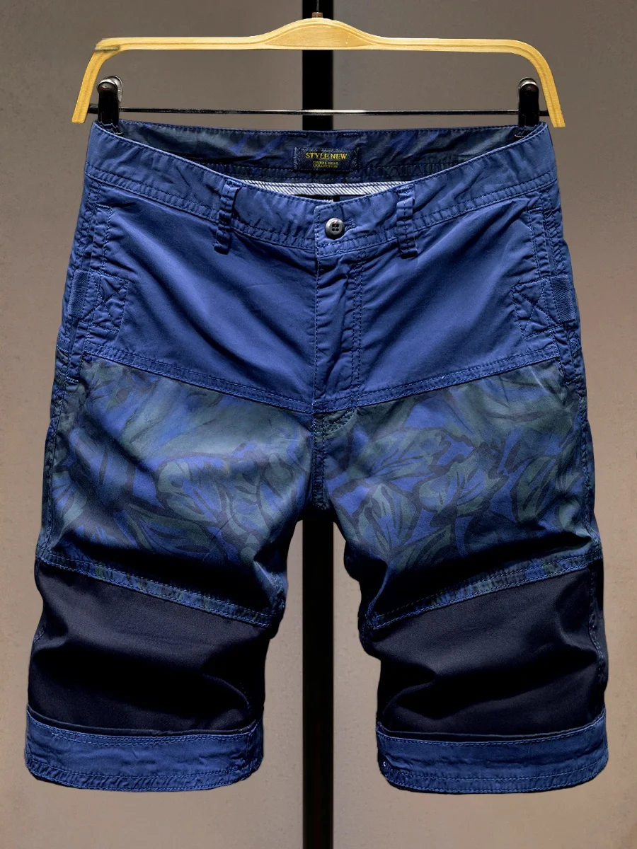 

Trendy Patchwork Men's orts Breathable Versatile Casual Mid-Length Five-Quarter Comfortable Summer Faionable Lightweight