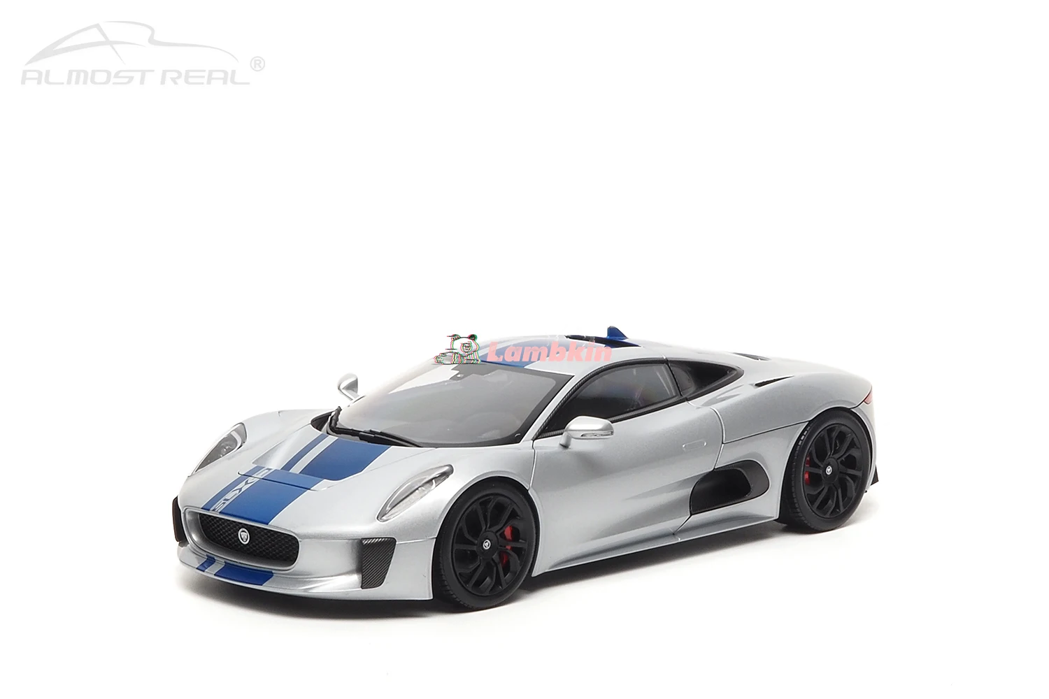 Almost Real 1/18 For Jaguar C-X75 2013 Sliver Blue Metallic Orange Alloy Full Open Car Model Limited Edition