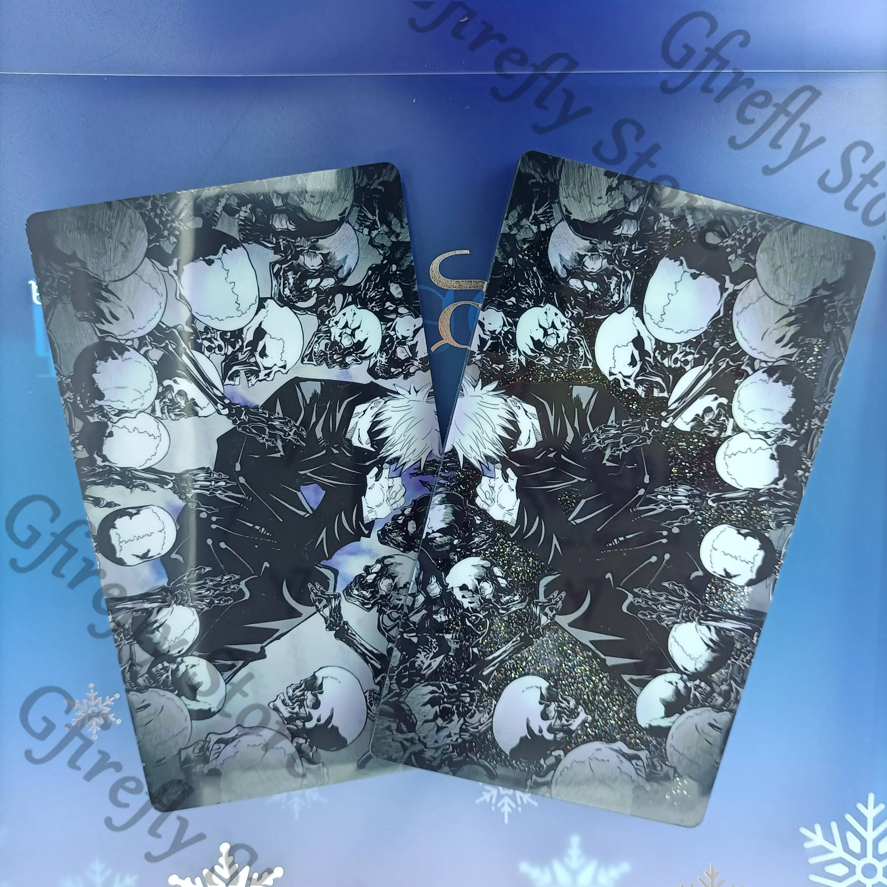 

Anime Card Brick Indicative Board Acrylic Quicksand Mahjong Decoration Jujutsu Kaisen Desktop Standing Plate Satoru Gojo Gift