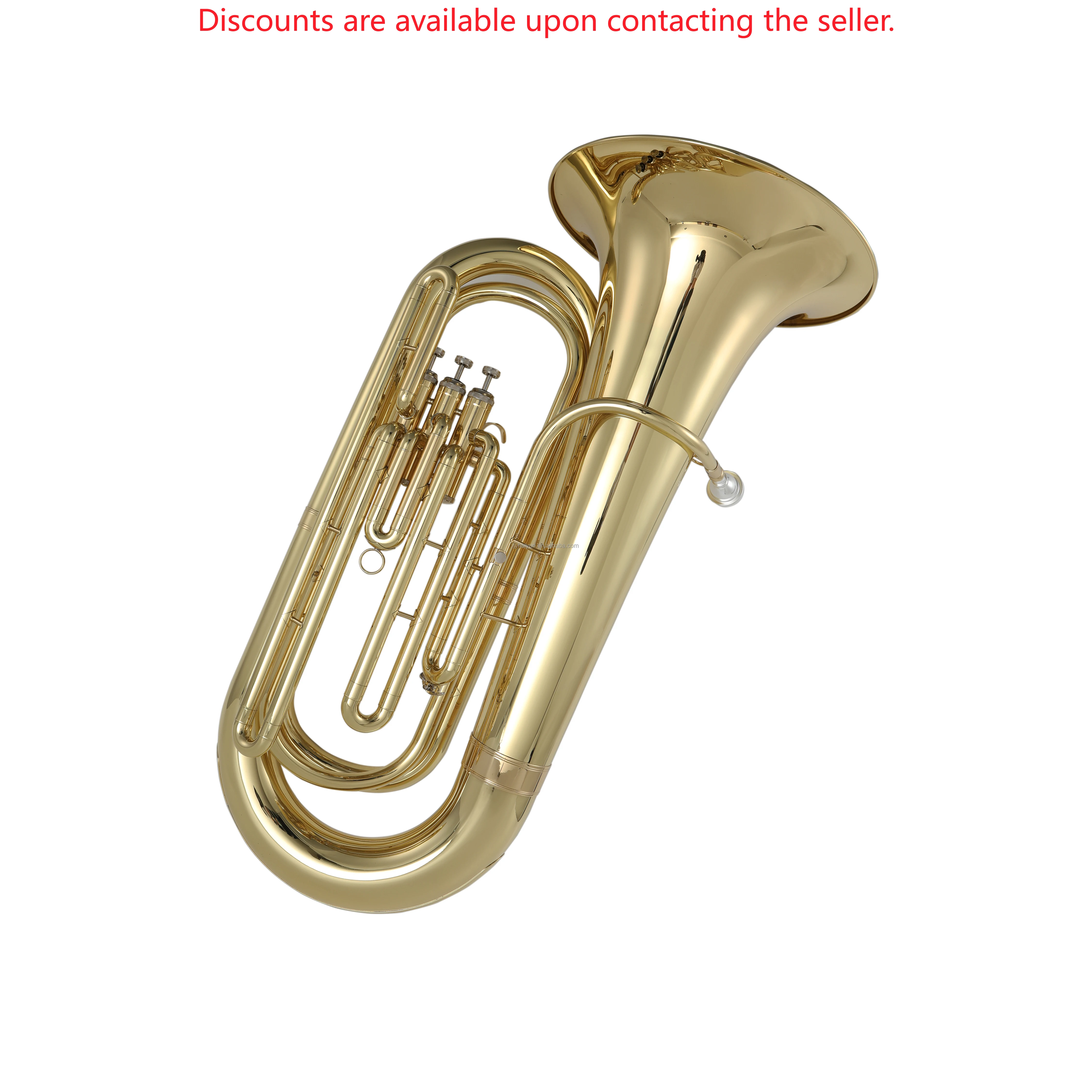 OEM High Quality Tuba JYTU0737 Bb Gold Lacquer Surface Yellow Brass Body Stainless Steel Pistons