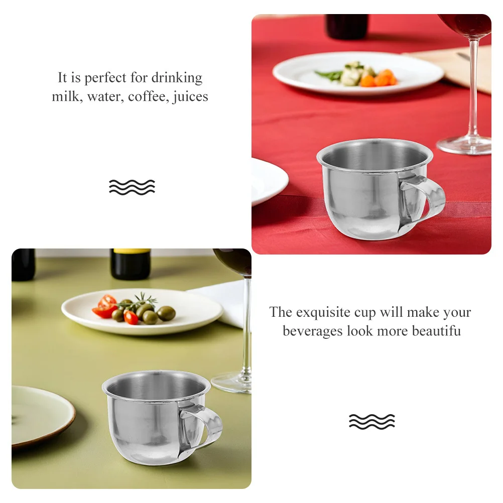 2 bicchieri per acqua in acciaio inossidabile, bicchieri antiruggine per caffè, tè, vino, piccola tazza per sake, contenitore per bevande da cucina