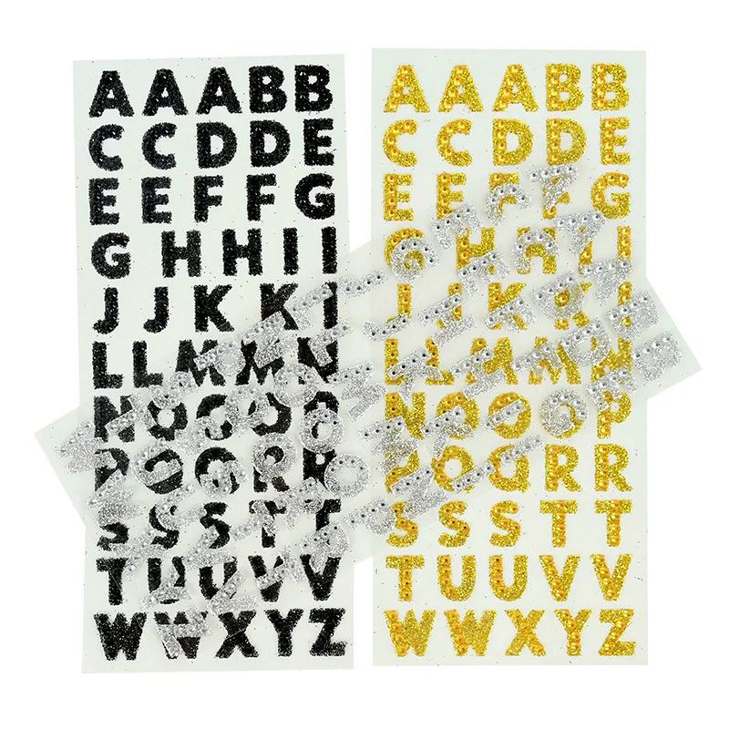 ملصقات حروف أبجدية لامعة مكونة من 26 حرفًا ملونة يمكنك صنعها بنفسك مجانًا لتشكيل أطيب التمنيات والكلمات الإنجليزية وملصقات القصاصات وديكور الهاتف والكمبيوتر الشخصي