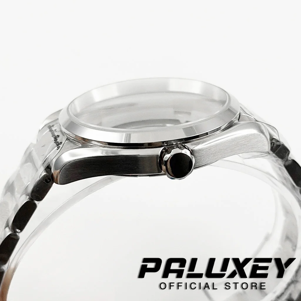 Koperta z szafirowym szkłem 40MM do NH34 NH35 NH36 NH37 NH38 NH39 NH70 NH72 Wodoodporna polerowana luneta Stalowa koperta zegarka Zakręcana koronka