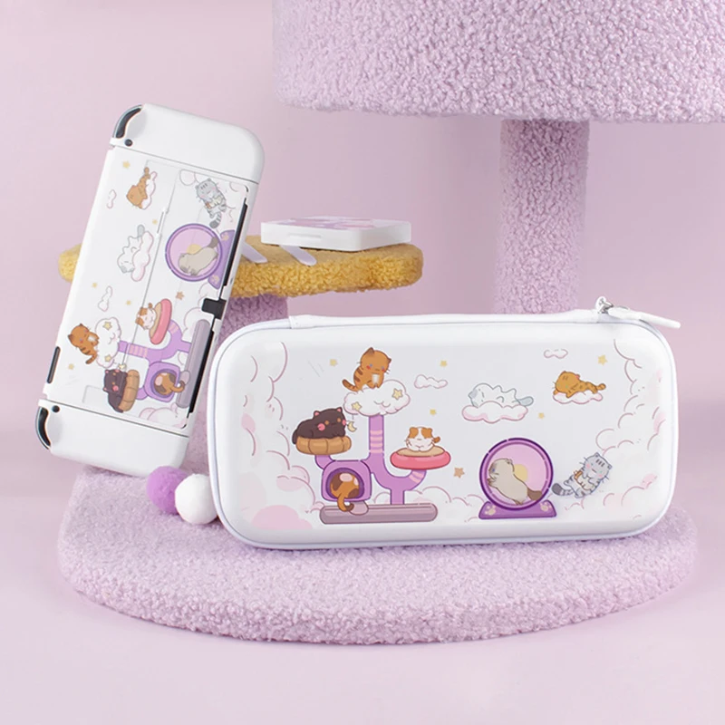 Cartoon Cute Carrying Case Protection Cover for Nintendo Switch/ Switch OLED Travel Case Storage Bag Portable Pouch Accessories