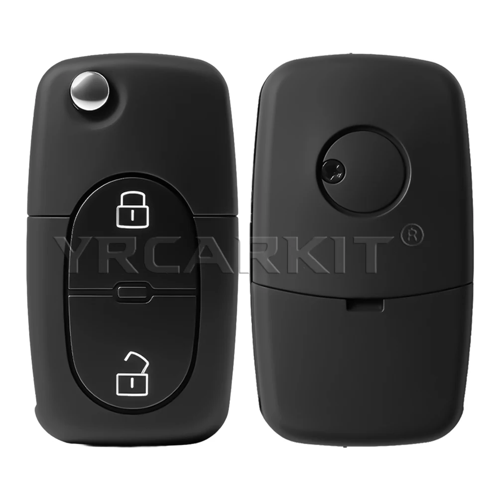 For Audi A2 A3 A4 A6 A8 TT For VW Old Model Car Key Case CR1620/CR1616/CR2032 Folding Remote Shell 2 Buttons Flip Cover Housing