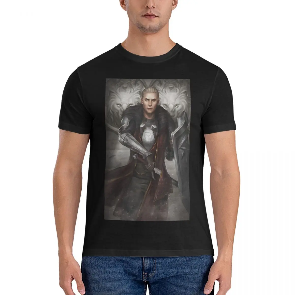 Inquisition Cullen Rutherford T Shirt for Men Pure Cotton Funny T-Shirt Round Neck Dragon Age Tee Shirt Short Sleeve Clothing