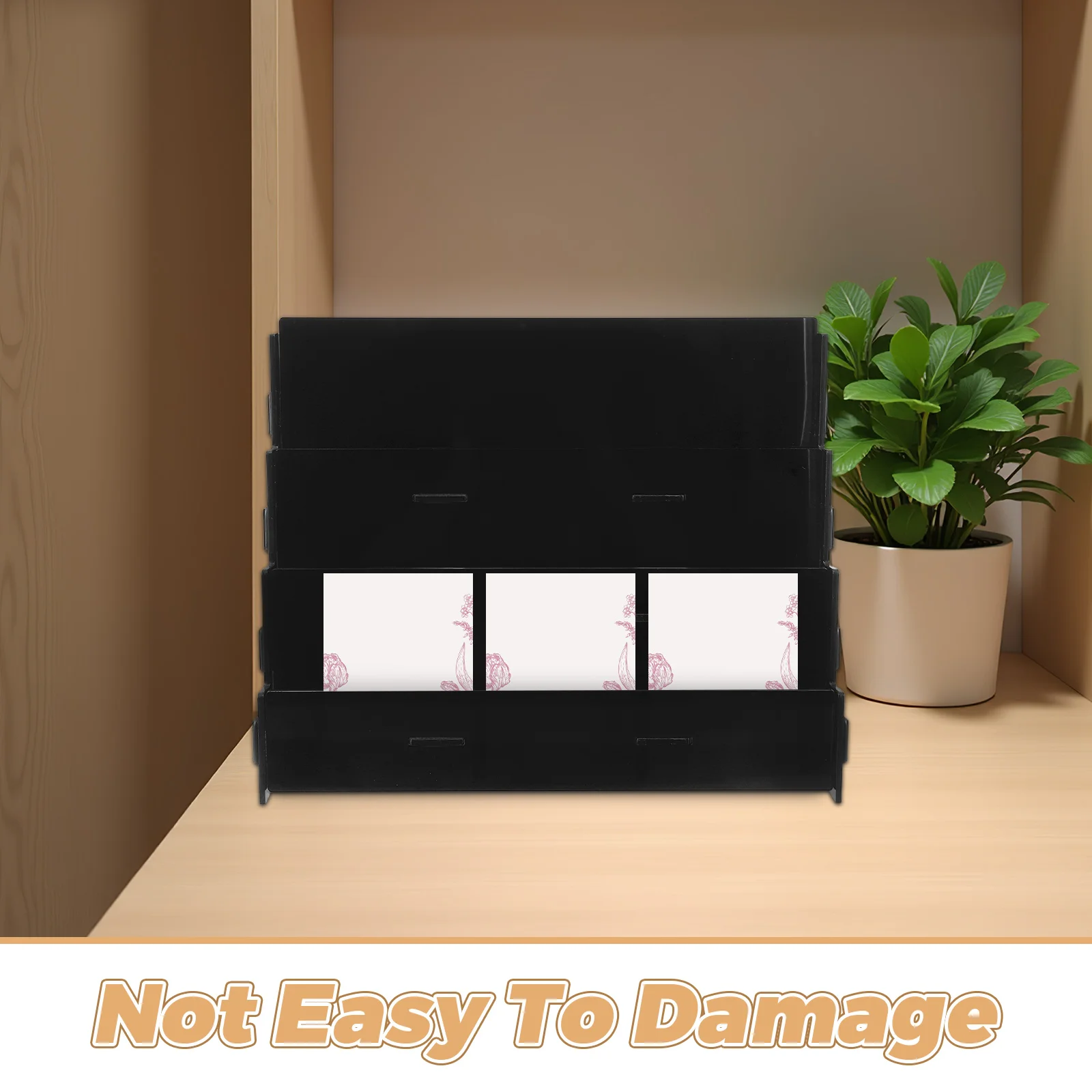 Suporte de Exibição de Cartões de Beisebol em Acrílico com 3 Camadas, Organizador Transparente para Coleção de Cartões Esportivos