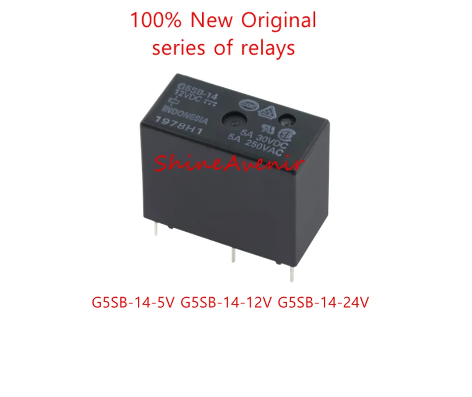 15pcs G5SB-14-5V  G5SB-14-12V  G5SB-14-24V  G5Q-1A-5V  G5Q-1A-12V  G5Q-1A-24V  Full series of relays, 100% original