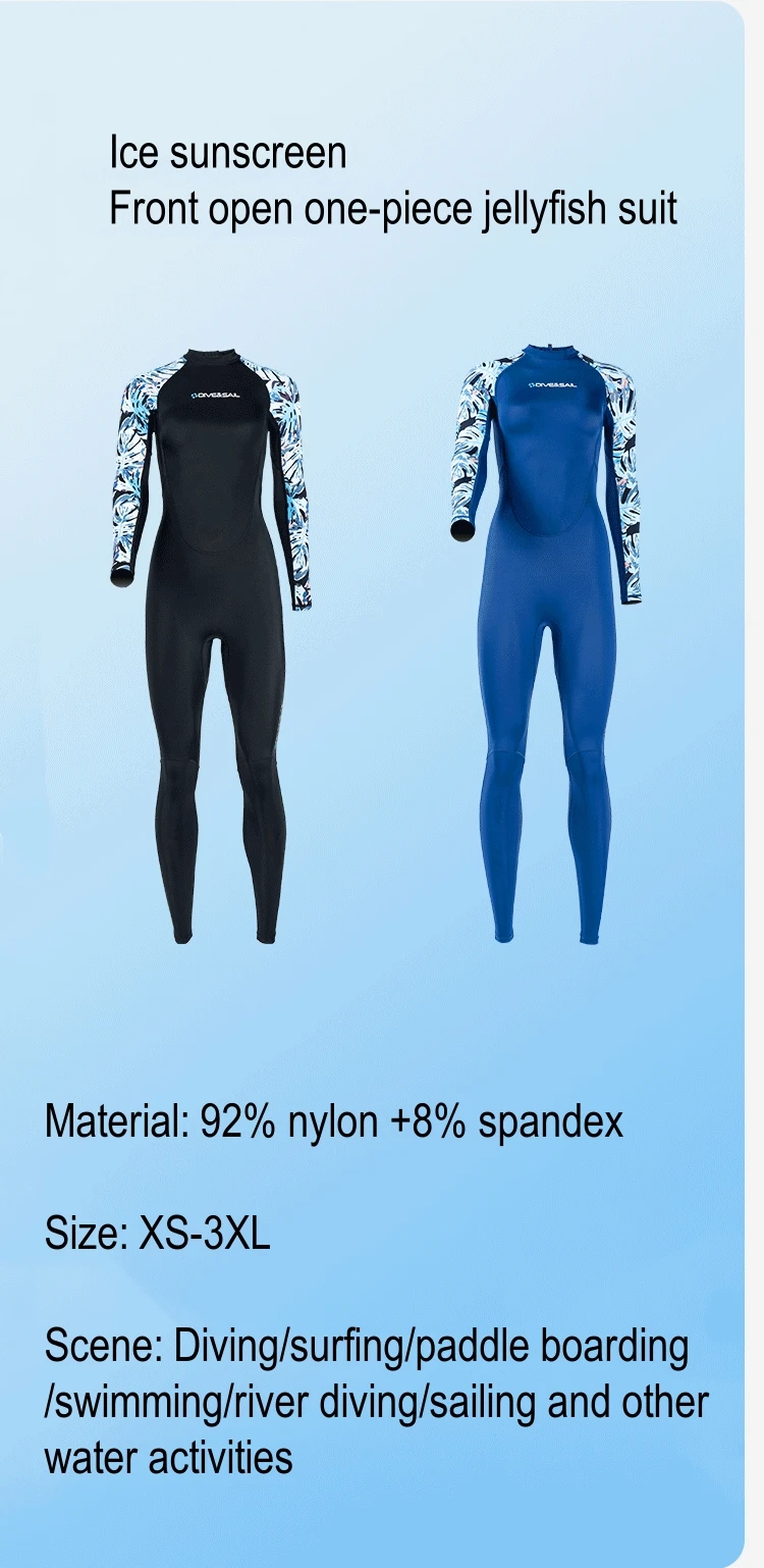 Women One Piece Full Body Surfing Kayaking WaterProof Swim Diving Suit Sun Protection Beach Spearfishing Bathing Rash Guard