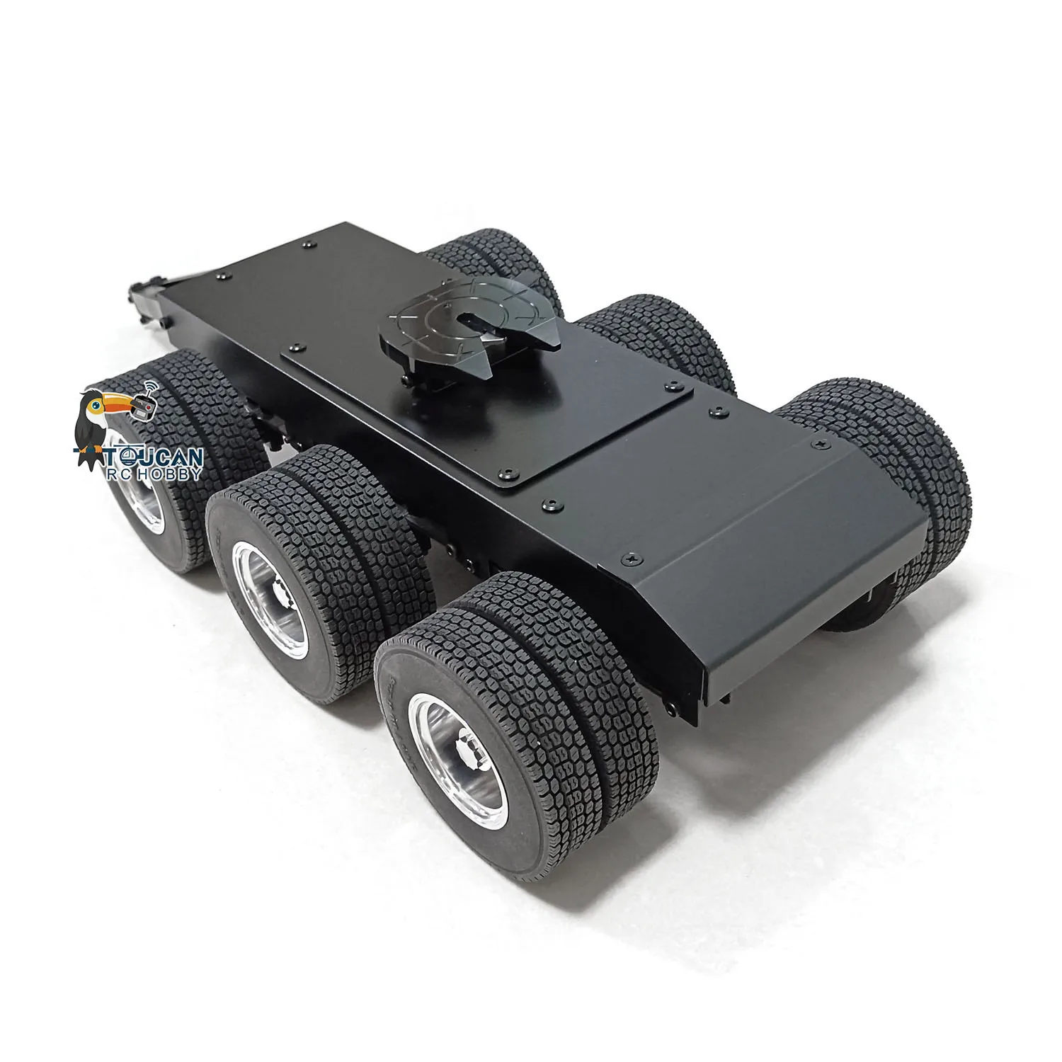 مقطورة معدن WHL مع جر للعجلة الخامسة ، ملحقات مطورة ، 3 محاور ، شاحنة تحكم عن بعد ، مركبة يتم التحكم فيها بالسيارة ، TH22770 ،