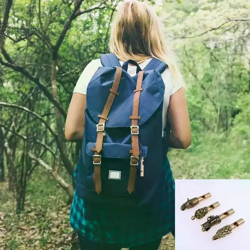 

Pure Brass Whistle Keychain Outdoor Gear Bamboo Node Dragon Head Judge Whistle Competition Survival Competition Outdoor Goods