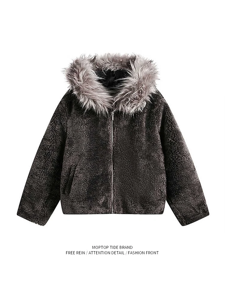 

Мужское винтажное теплое хлопковое пальто Mr. WH Thiened с капюшоном и меховым воротником, зимнее американское пальто для пар...