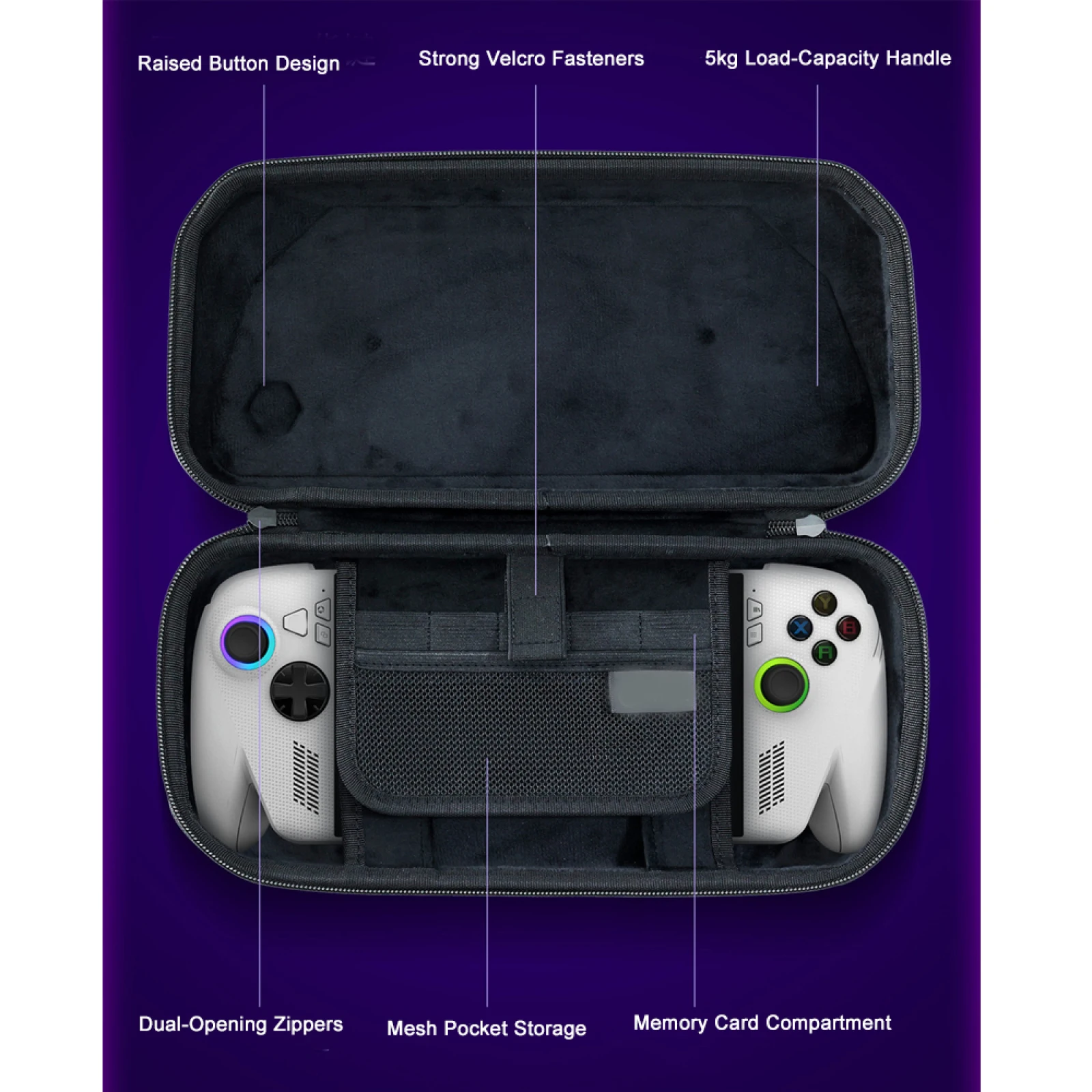 

Portable Carrying Bag Shockproof Game Console Black Storage Bags Anti-Drop Protective Cover For ROG XBOX Ally/ROG XBOX Ally X