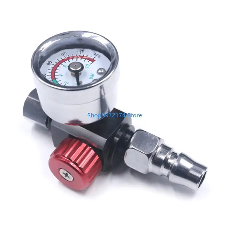 Y3NB 1/4” Air Regulator Convenient Gun-Air Compressor Regulator for w/ Gauge Pneumatic Tools 0 to 140 PSI for Air