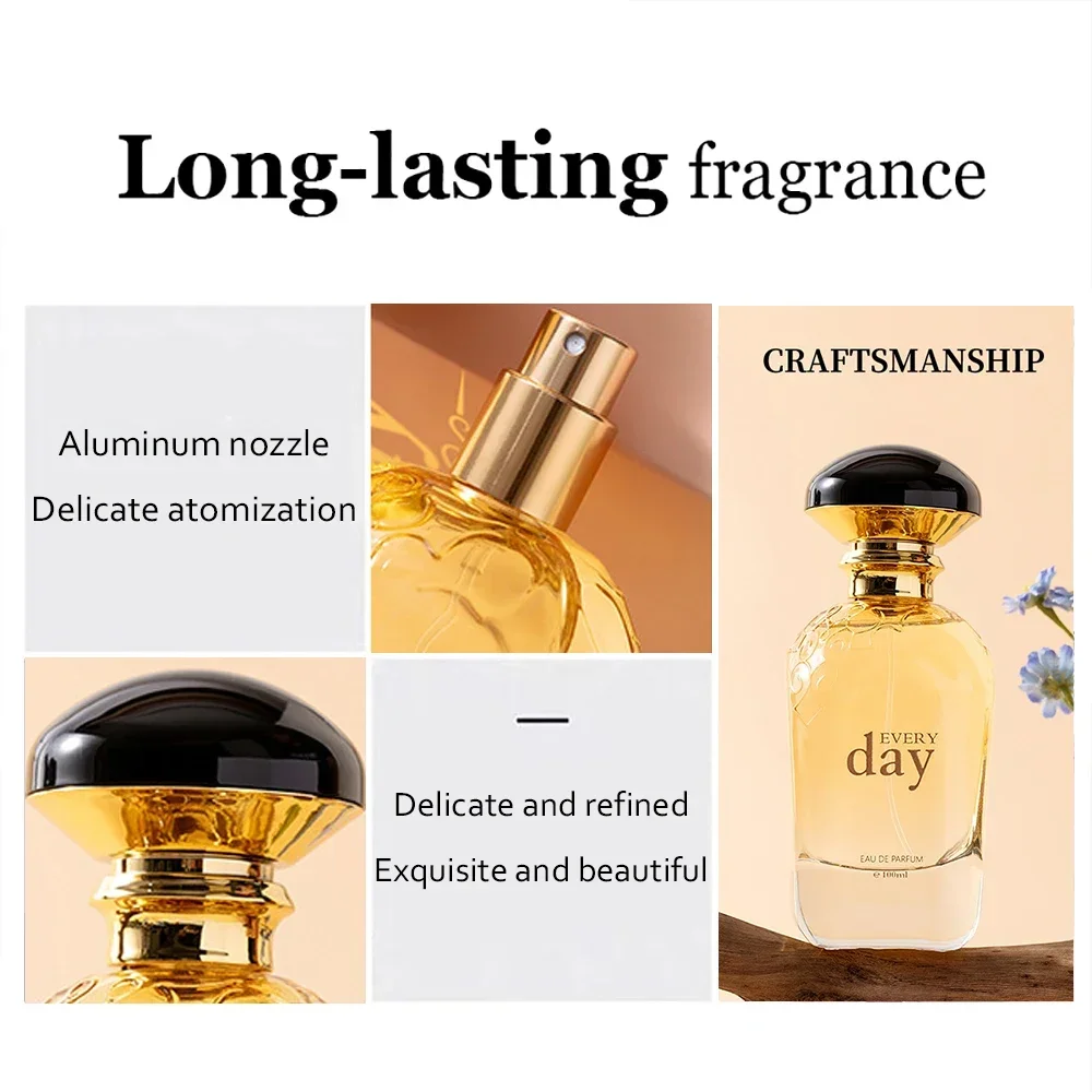 100ML Floral Fruits Amber Vanilla Spray Perfume for Women, Long-lasting Fresh Scent, Perfect for Daily Use Dating Parties