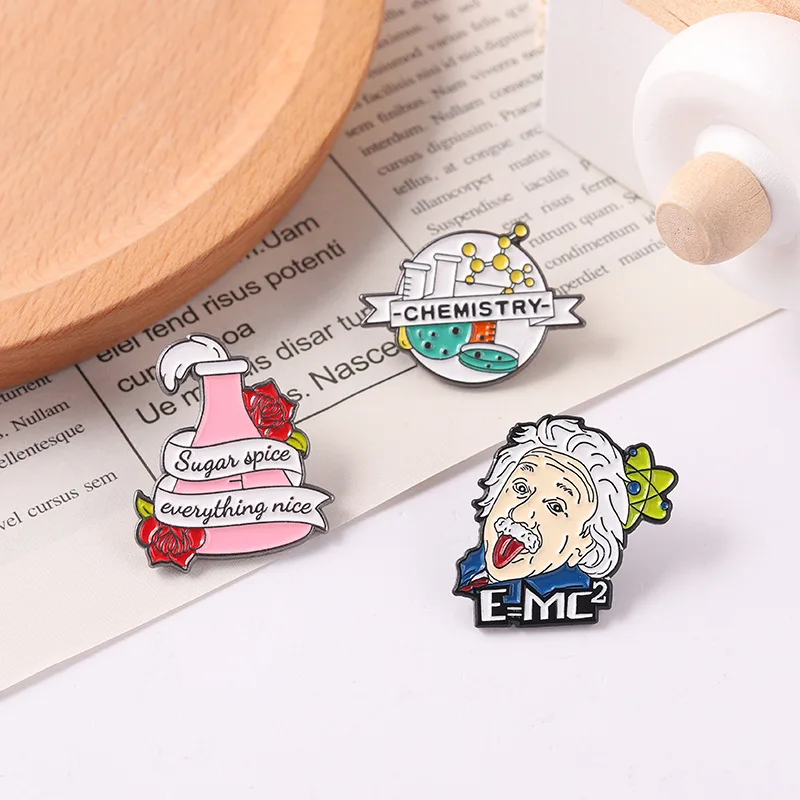 Chemistry experiment Enamel Pins Brooches Clothing Backpack Lapel Badges Jewelry Accessories For unisex gift