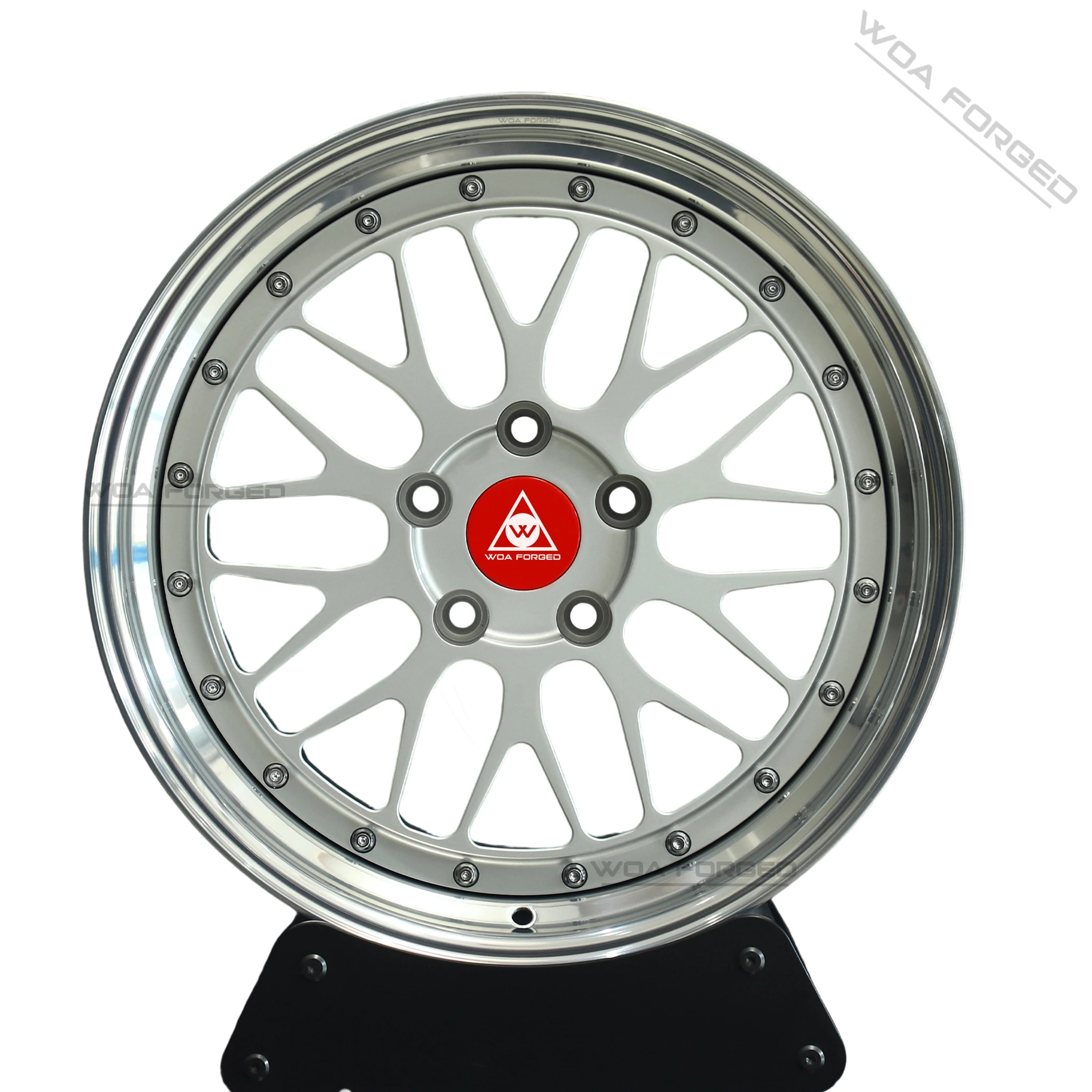 

LM-R 2-piece Polished Wire-brushed Silver Deep Recessed 19 20 21 Inch Multi-spoke Custom Deep Lip 5x112 5x130 Lightweight for M2