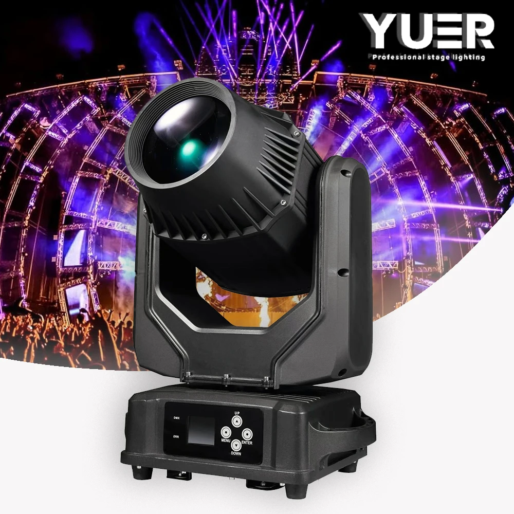 Moving Head 230W Bulb Beam Stage Light 17 Gobos 13 Colors DMX512 Prism Rainbow Effect for DJ Bar Disco Wedding Concert Lighting