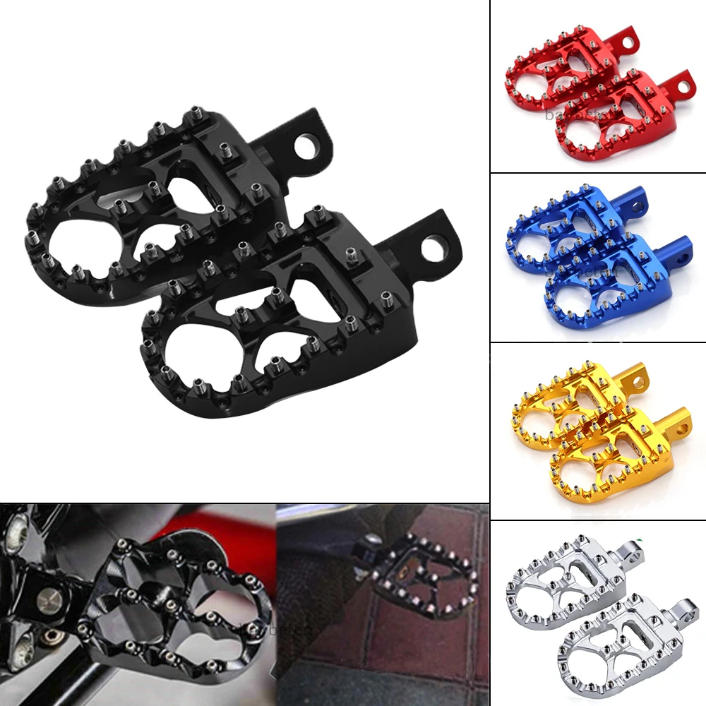 

Motorcycle Footpegs Aluminum Foot Pegs Pedals Footrest for Harley Dyna Sportster Fatboy Iron 883