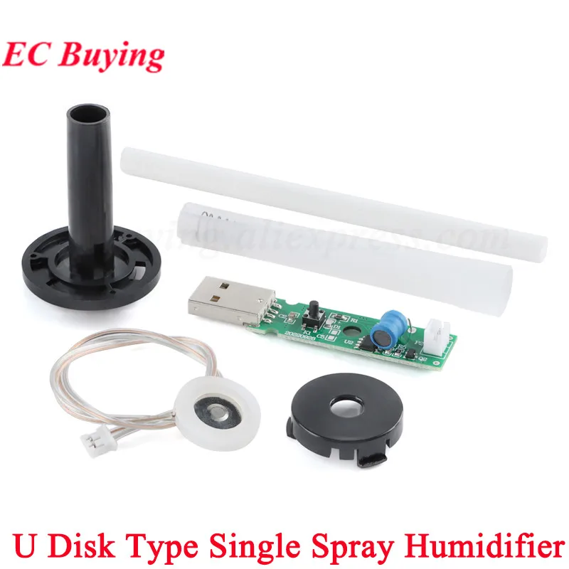 USB Mini U Disk Humidifier DIY Kits Mist Maker and Driver Circuit Board Fogger Atomization Film Sheet Mini Oscillating Diffuser