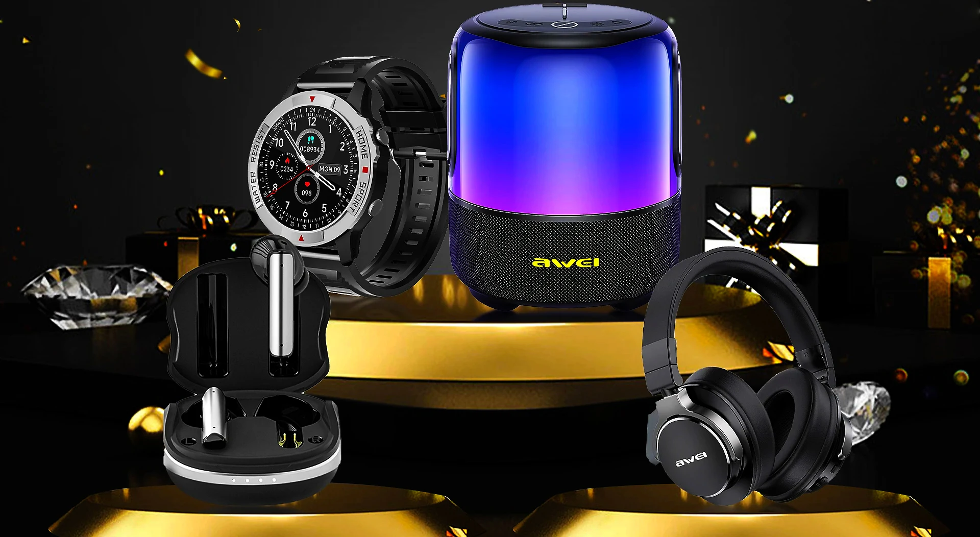 AWEI 2024 Black Friday 22th,Nov-3rd, Dec,Participate in The Promotion for A Chance To Receive A Free AWEI Bluetooth Speaker