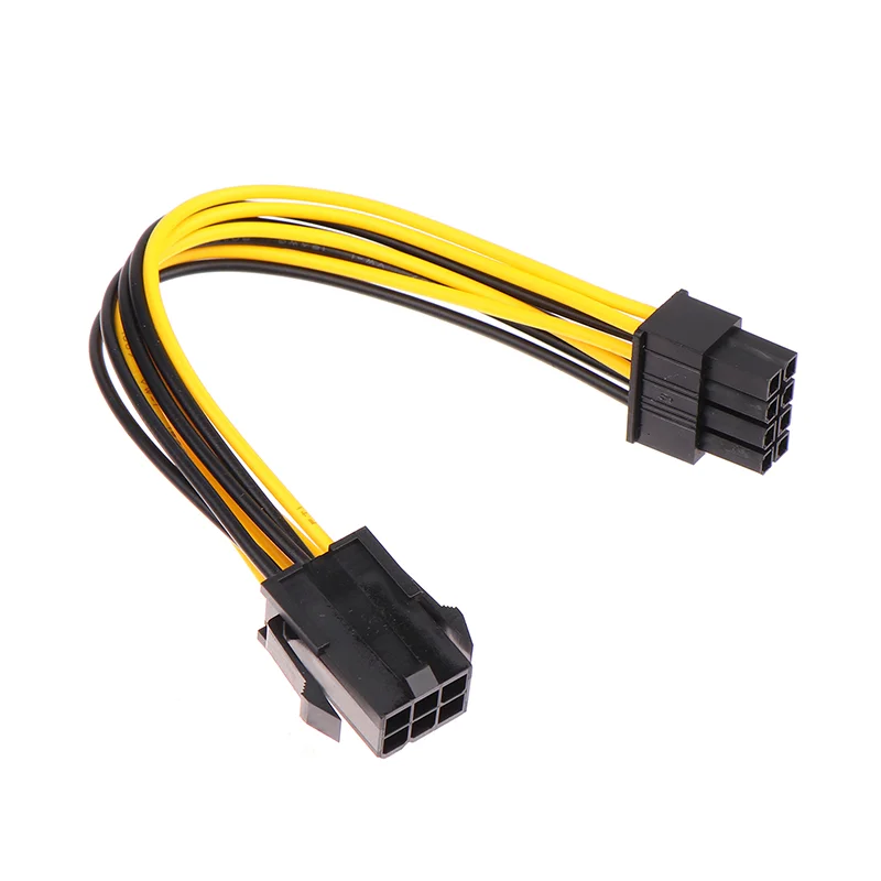 1PCS Powered Adapter 6pin To 8pin Adapter, PCI-e 6-pin Male To 8-pin Female Converter For 8pin GPU Video Card