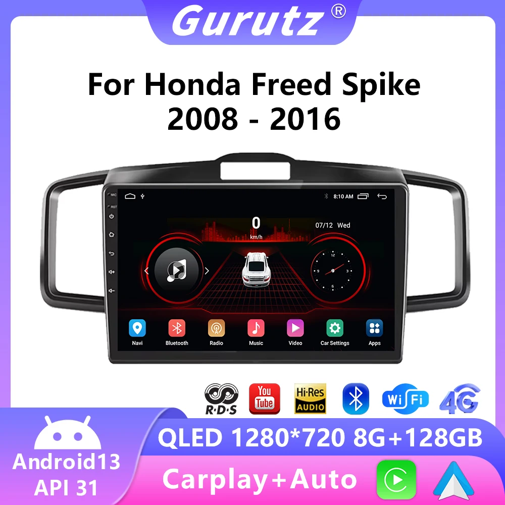 

for Honda Freed Spike 2008 - 2012 2013 2014 2015 2016 Android Autoradio Car Multimedia GPS Wireless Carplay Full Touch 2din dvd