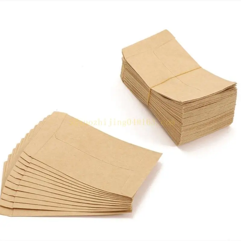 100pcs Miniatur Brown Kraft Papiertüten Samen Aufbewahrungsbehälter Münzhülle Schmuck kleine Artikel Verpackung Beutel Top – Detail 4