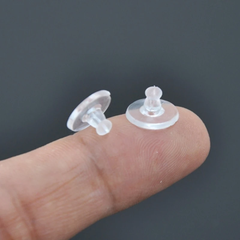 Lot 100 fermetures d'oreilles en Silicone, clous d'oreilles confortables, bouchons d'oreilles arrière, anneaux d'oreille