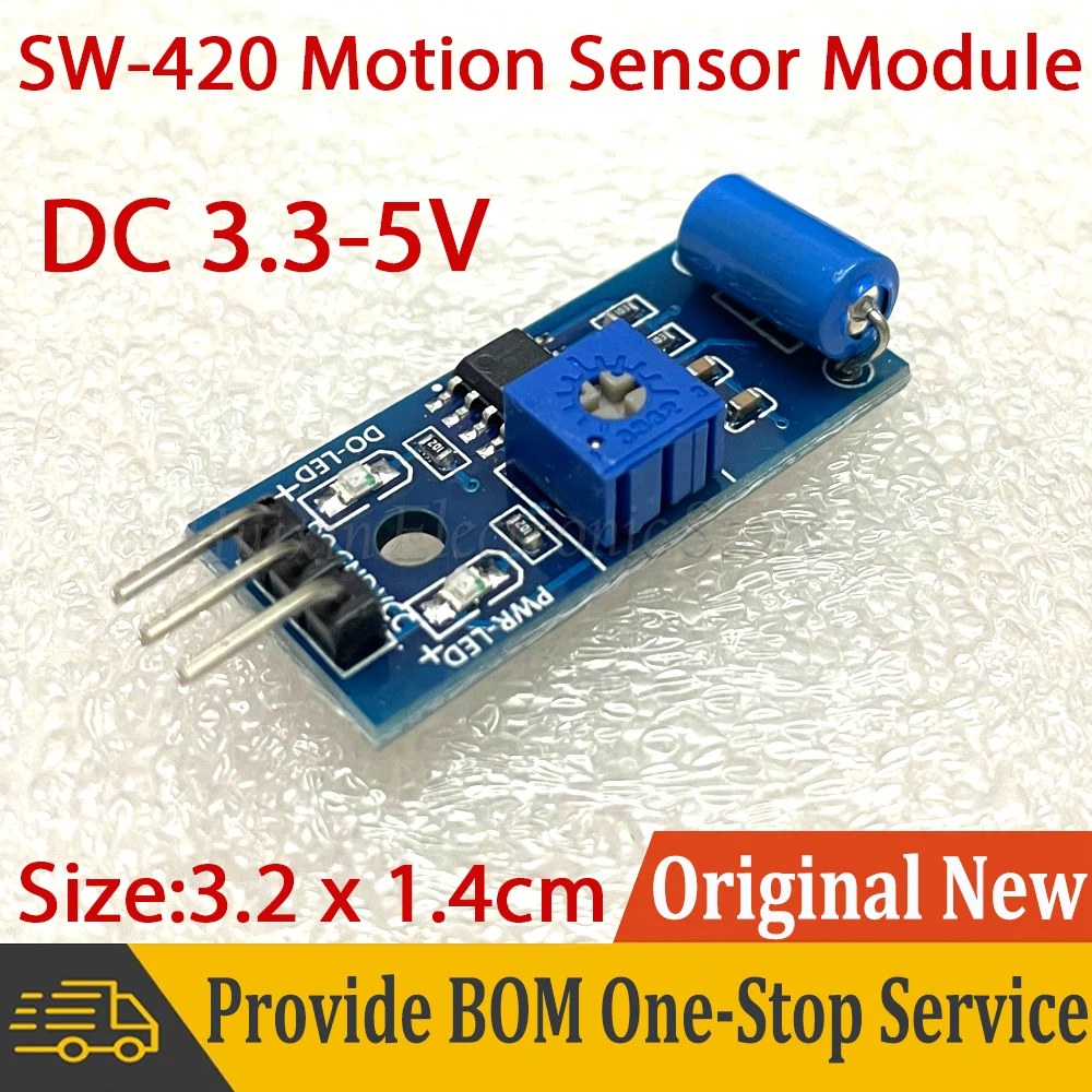 2pcs SW-420 Motion Tilt Sensor Module Alarm Induction Vibration Switch normally closed type SW 420 DC 3.3-5V