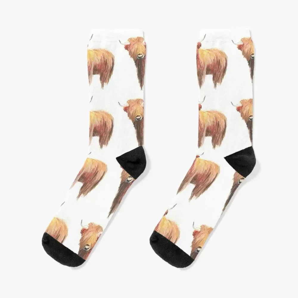 

highland cow Socks gift cotton Stockings compression anti-slip Socks Male Women's