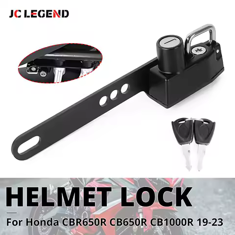 Motorcycle Helmet Lock Anti-Theft with 2 Keys Kit Fit for Honda CBR650R CB650R CB1000R CB300R CB250R 2018 2019 2020 2021-2023