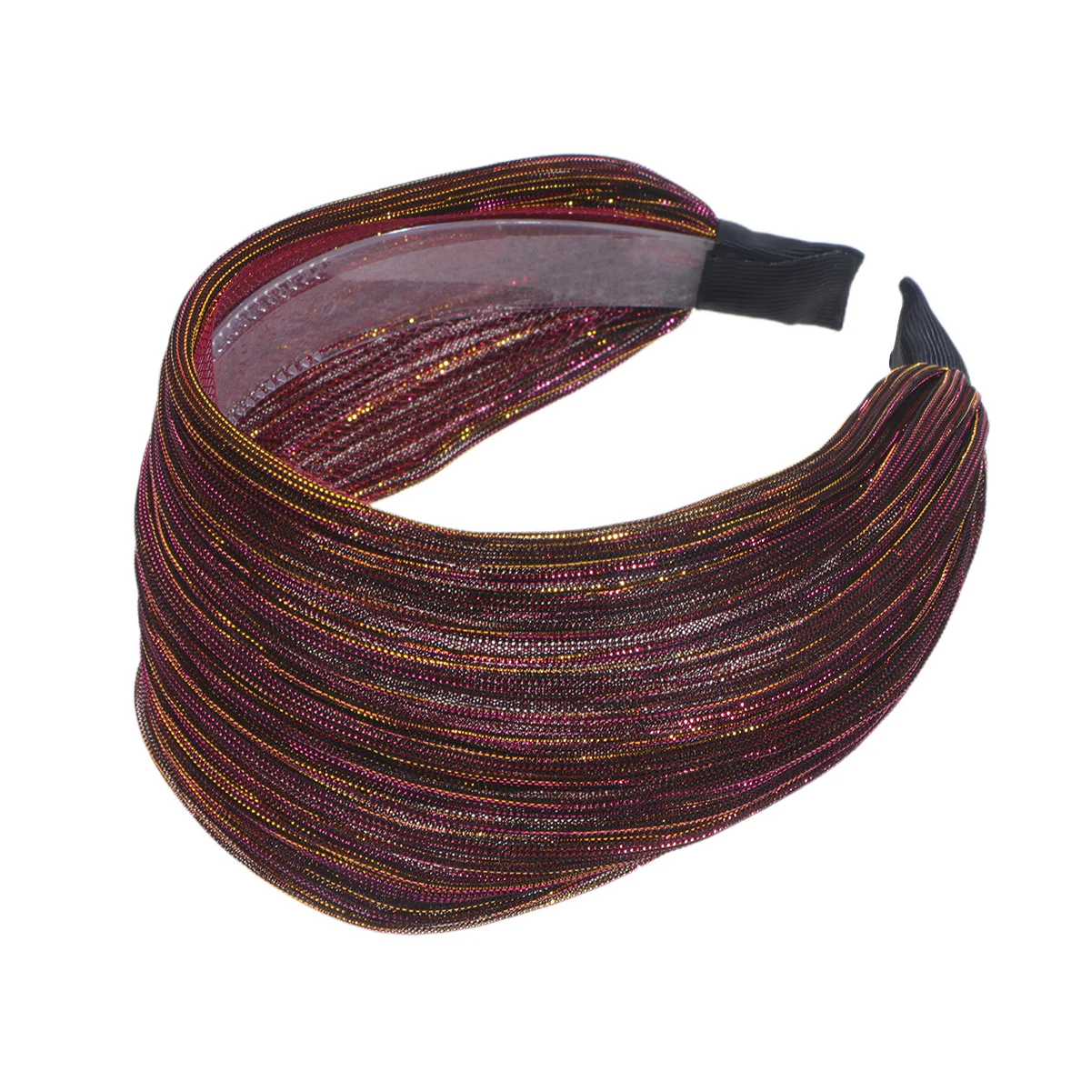 طوق شعر من القماش الأرجواني العريض للنساء، عصابة رأس من الدانتيل، ملابس يومية، هدية اجتماعات الحفلات، إكسسوار شعر بسيط وأنيق، تصميم فريد من نوعه #1