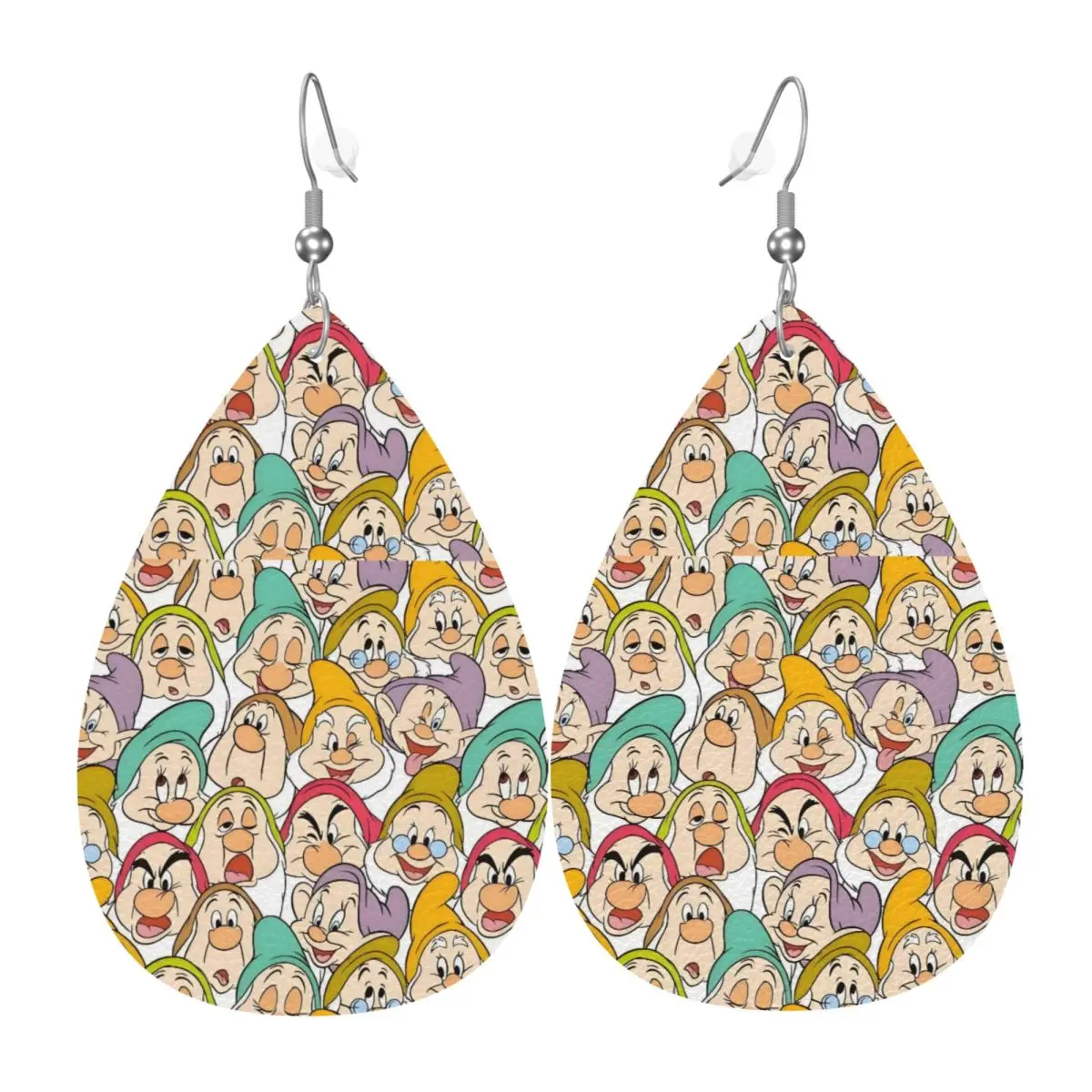 

Индивидуальные серьги-подвески «Белоснежка и семь гномов» из кожи для женщин, модные, для вечеринок