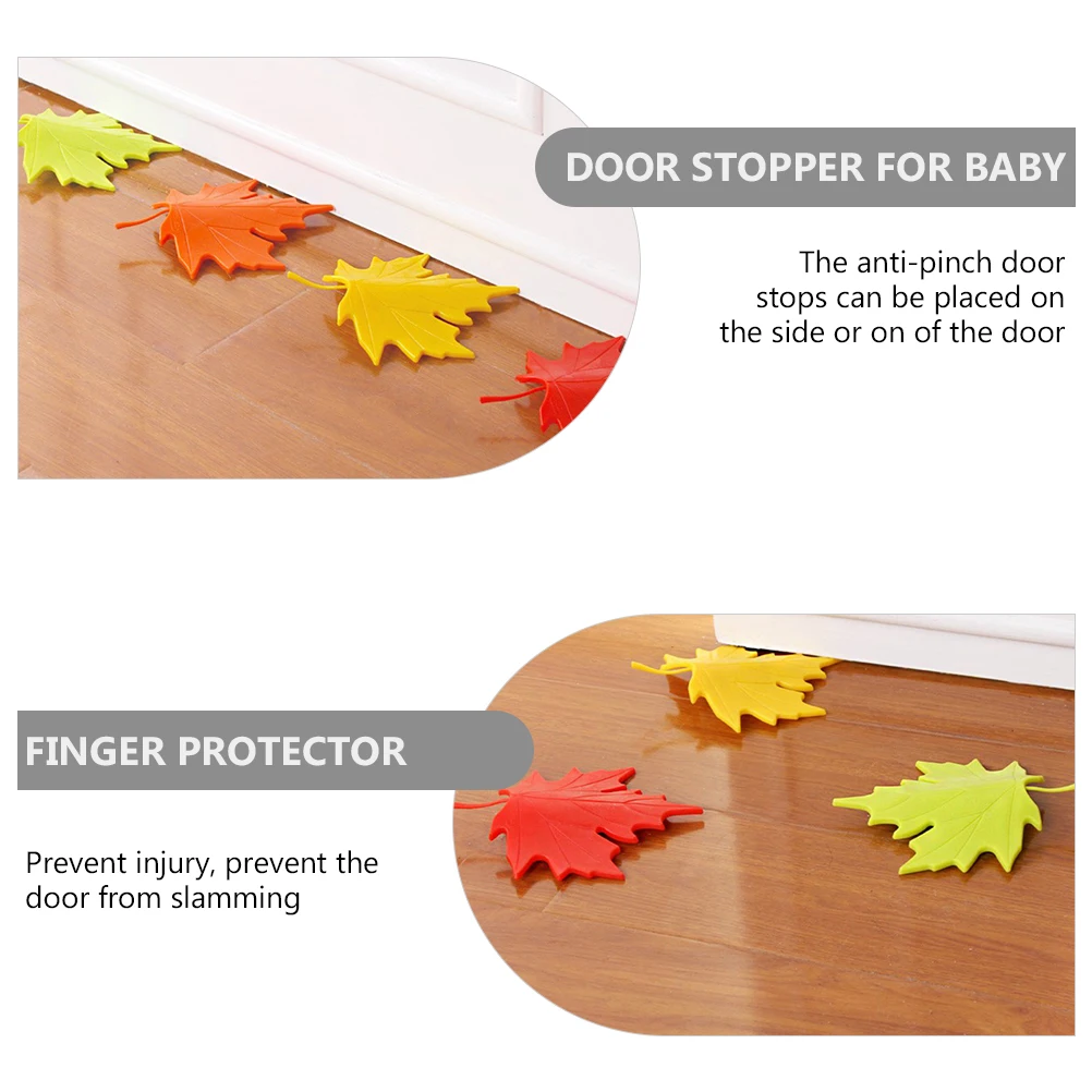 

4 Pcs Anti-pinch Door Stopper PP Material Baby Safety Finger Protector Non-slip Wedge Stoppers for Home Hotel Door Blockers