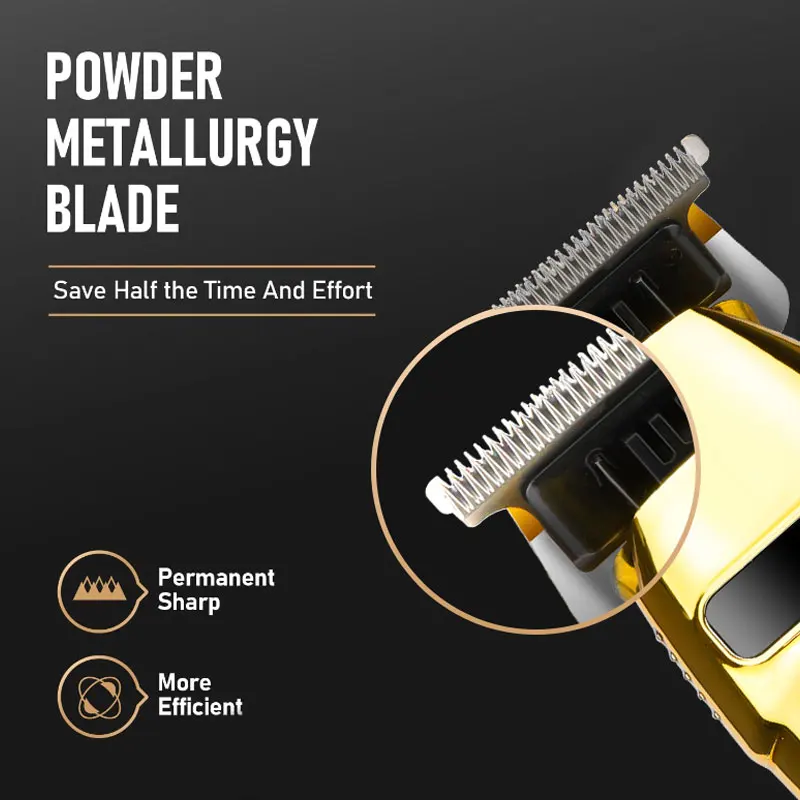 T9 USB Professional Cordless Electric Hair Trimmer para homens, Clipper, Barbeiro, Barbeador, Barba, 0mm, Máquina de corte